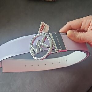 Michael Kors Silver and Lavender Belt